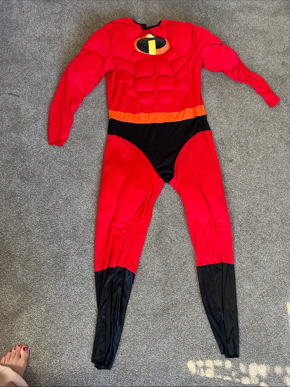 Men's Red Mr Incredible Superhero Muscle Costume - Incredibles Style
